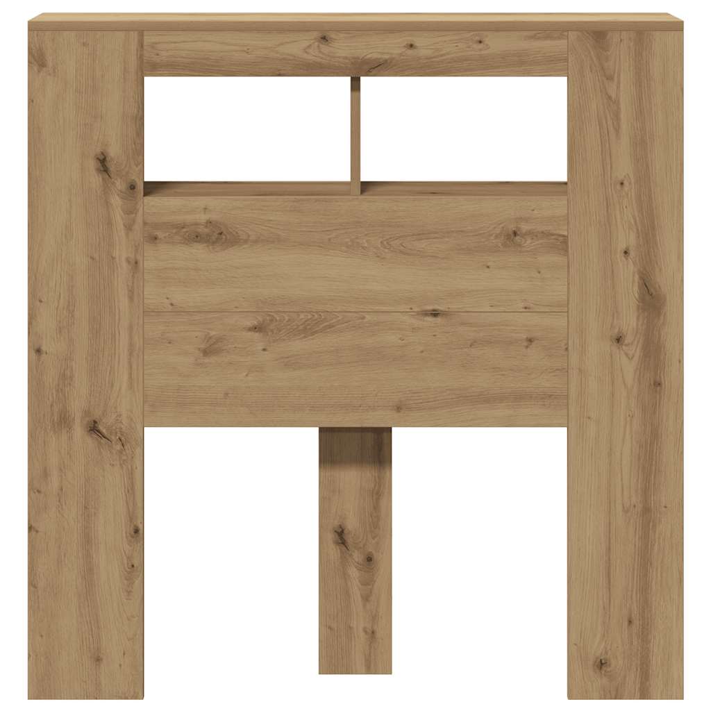 LED Headboard Artisan Oak 100 x 18.5 x 103.5 cm Engineered Wood