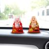 Статуя Будды, креативный декор, пластиковая внутренняя приборная панель, антидеформируемая игрушка для автомобиля