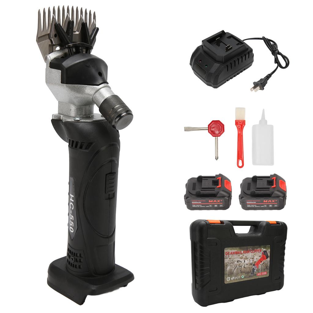 Sheep Shears Black 200W Motor 6 Speed Maximum 2600RPM 4000mAh Alloy Blade Carpet Trimmer for Home