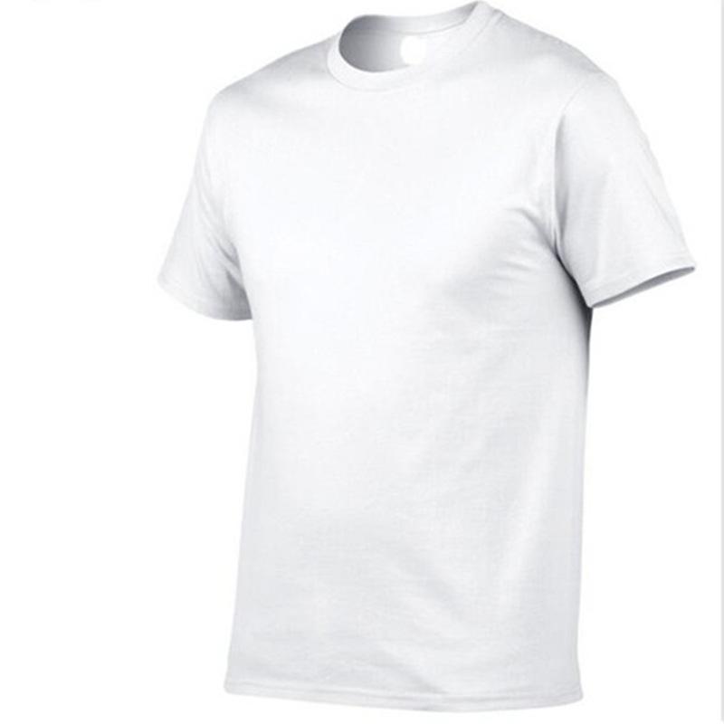 Футболка унисекс летняя хлопковая с коротким рукавом, с круглым вырезом, облегающая спортивная футболка больших размеров, однотонная рекламная рубашка