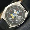 USED VINTAGE SEIKO AUTOMATIC 7009A JAPAN MENS CARTOON BLACK DIAL WATCH A433911-2 R119-a433911