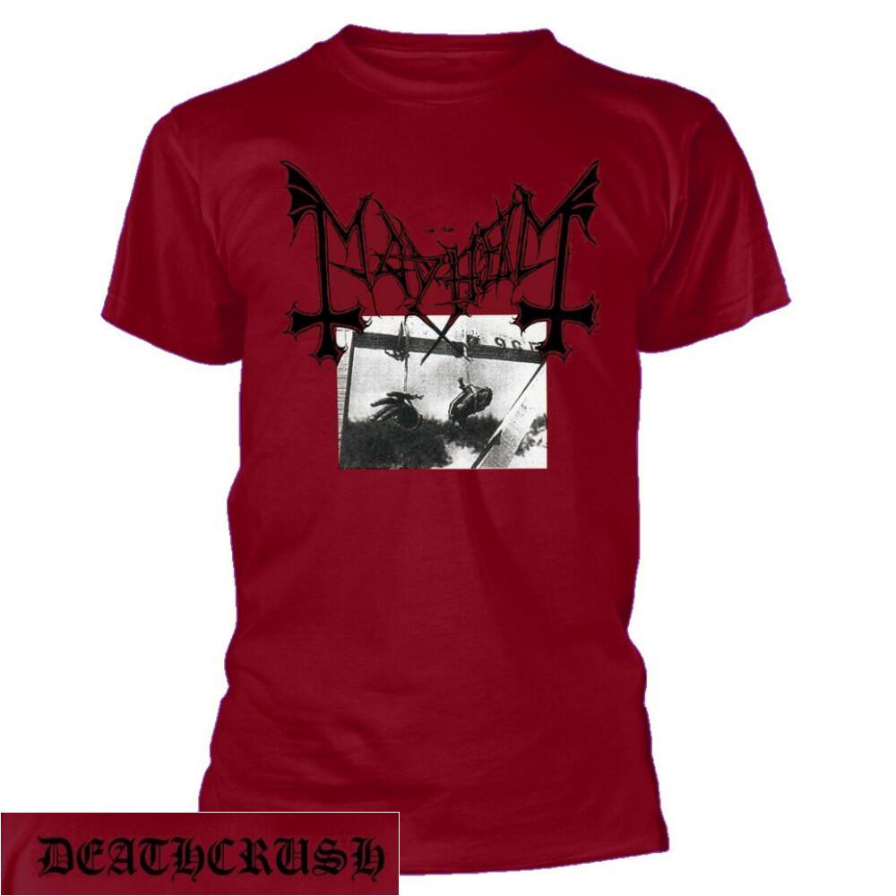 Mayhem Deathcrush Red Shirt S M L XL XXL Official Black Metal T-Shirt Tshirt