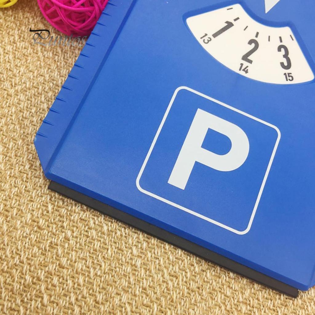 Синий компактный аналоговый таймер парковочной карточки со скребком для снега