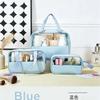 3-Piece Makeup Bag Set Large Capacity Waterproof PU Travel Organizer Transparent Design