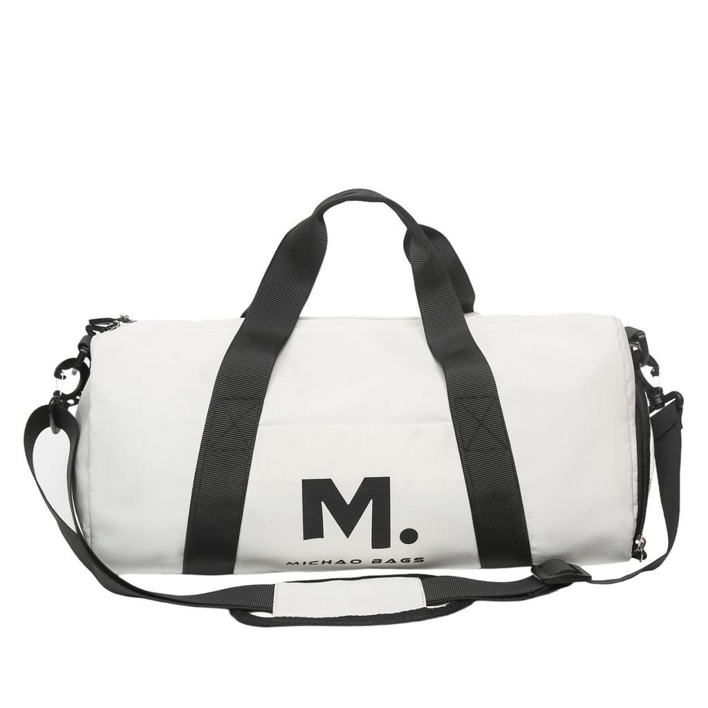 New Large Capacity Gym and Travel Bag - Lightweight, Dry & Wet Separation, Single Shoulder/Crossbody with Printed Logo