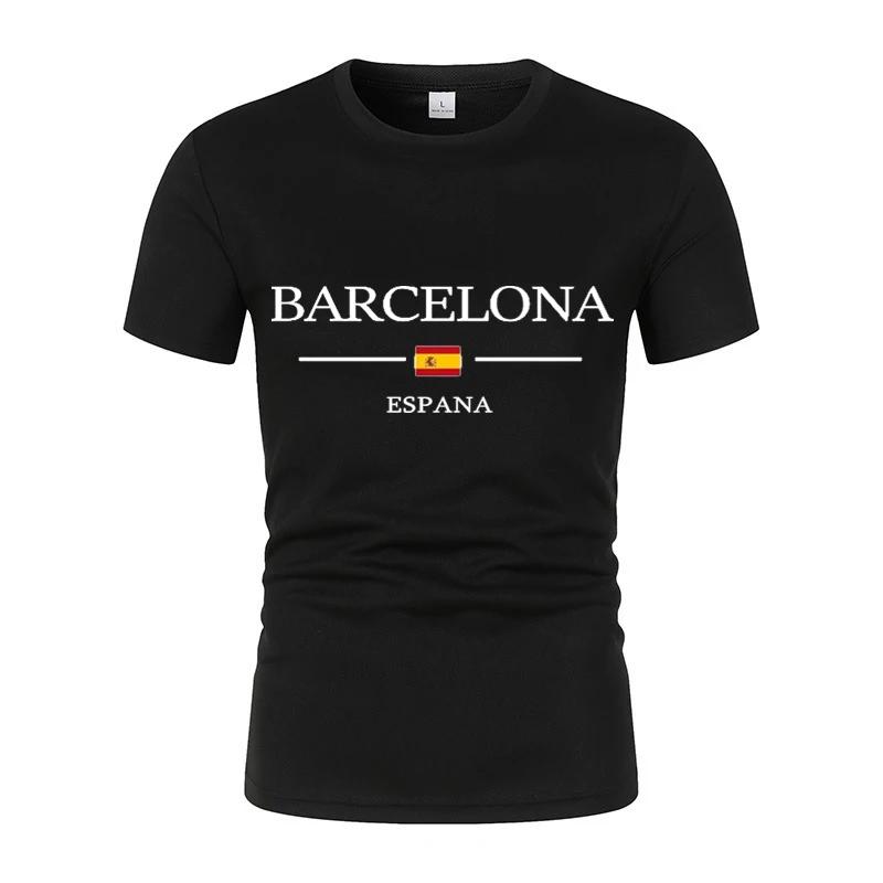 2024 Summer Fashion Milan Letter Print Men's Short Sleeve T-Shirt Casual Loose Quick-Drying Harajuku Street Jogging Sports Top