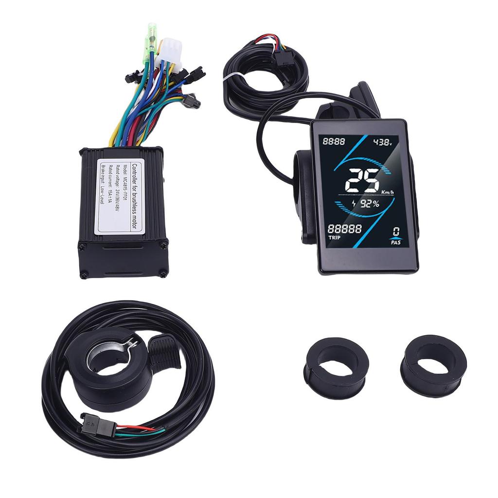 Electric Bike Controller Kit 15A 3 Mode Sine Controller T5S LCD Display Panel 130X Thumb Throttle Fo