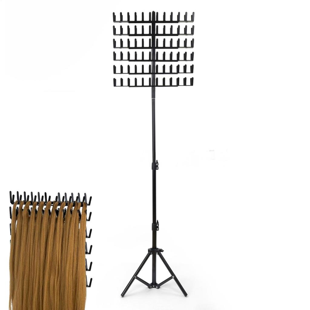 Hair Braiding Rack 2 Sided Hair Racks for Braiders Standing Height Adjustable Braid Rack Hair Extension Holder for Salon Home