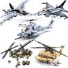 SLUBAN Военный King of Jaeger AH-1Z VIPER Gunship Вооруженный вертолет Строительные блоки Комплект кирпичей Классическая модель игрушки для детей Подарки