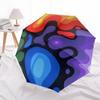 1pc Abstract Colors Automatic Open/close Folding Compact Umbrella, 8-Rib Sturdy Canopy, Lightweight Portable, Everyday Use, Gift,072