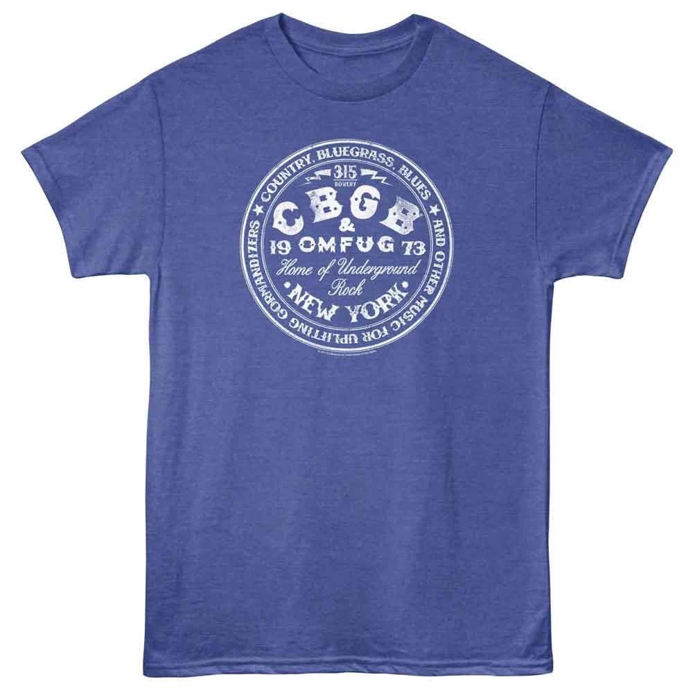 CBGB - Circle - American Classics - Royal Heather Adult Short Sleeve T-Shirt