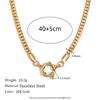 Stainless Steel Diy Basic Live Mouth Chain 12 Birthstone Pendant Necklace Furnace Vacuum Plating 18K Gold Color Retention
