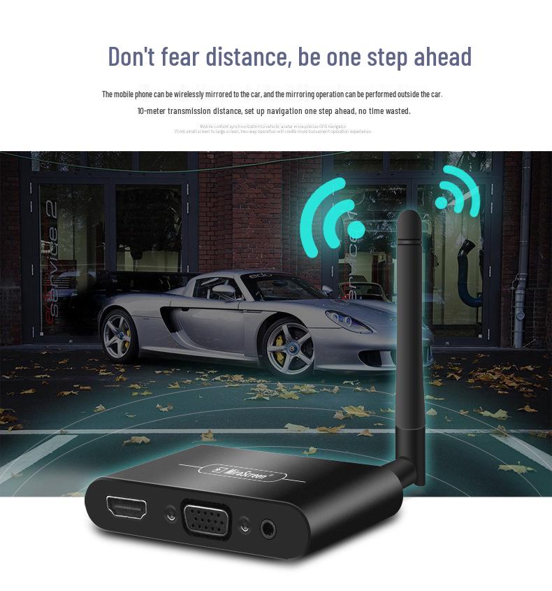 Mirascreen 4K Wireless Screen Mirroring Device for VGA/HD, Compatible with Google/iOS/Android