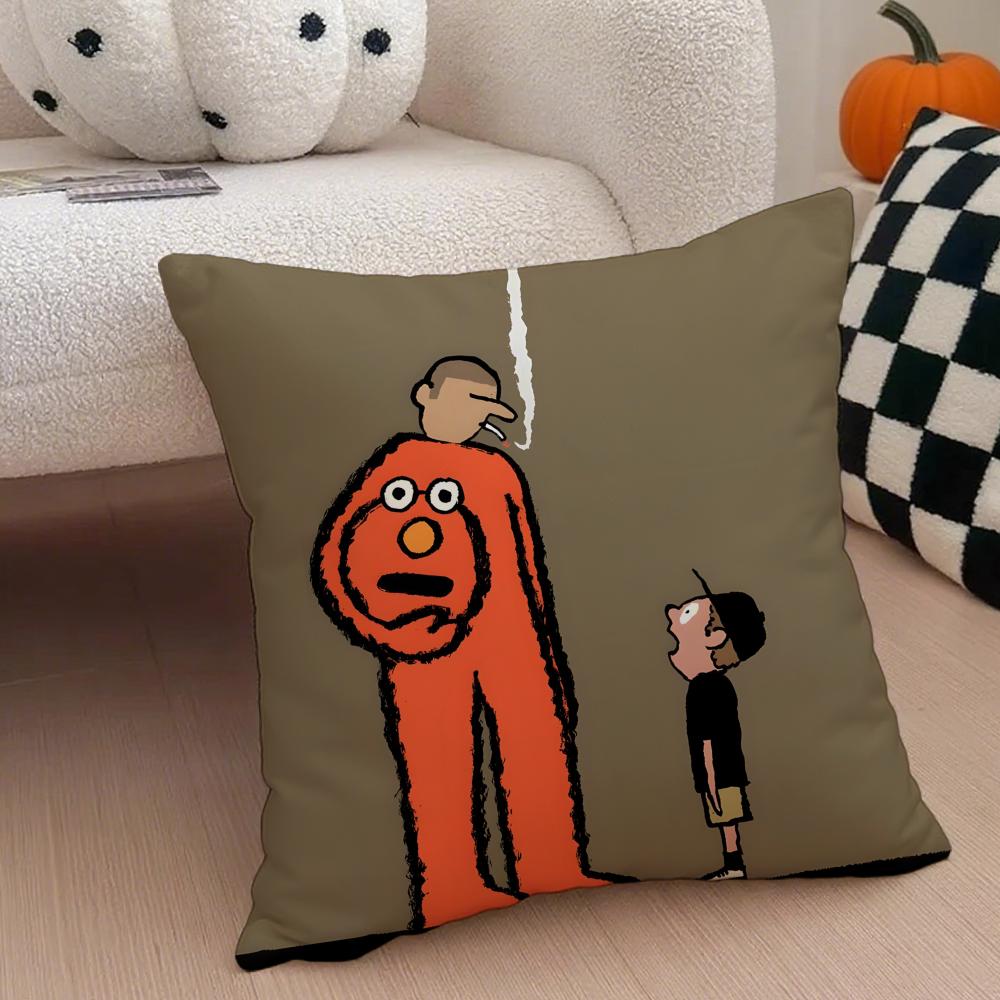 Minimal Witty French Art JJean Jullien Cushion Cover Throw Pillow Cover Hidden Button Durable Polyester Chair Cushion