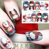 Women Beauty Santa Claus Snowflakes Decals Nail Art Stickers Water Transfer  Decoration Stickers