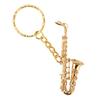 Cute Saxophone Pendant Keychain Portable Funny Brass Miniature Saxophone Musical Instrument Key