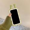 Чехол-монстр с длинными ушами для Apple 14 Promax Green с защитой от падений для осенних и зимних моделей.