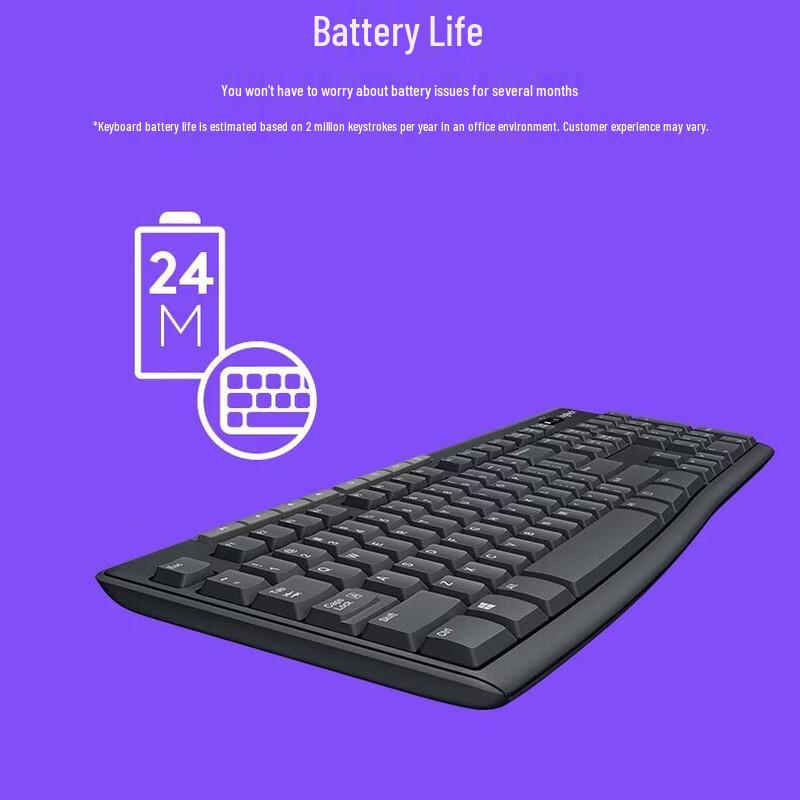 Logitech Полноразмерная беспроводная мультимедийная клавиатура K270