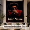 Custom Text Printed Tapestry The Weeknd Pattern Large Wall Hanging Indoor Room Decor