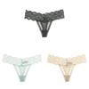 TERMEZY 3Pcs/Lot Women Sexy Panties Lace Low-waist G String Hollow Thong Pants Soft Thin Briefs Comfort Breathable Underpants