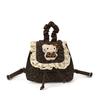 Girls Backpack Retro Leopard Print Boys And Girls Small Schoolbag Sweet Lace Cute Kitten Children'S Backpack