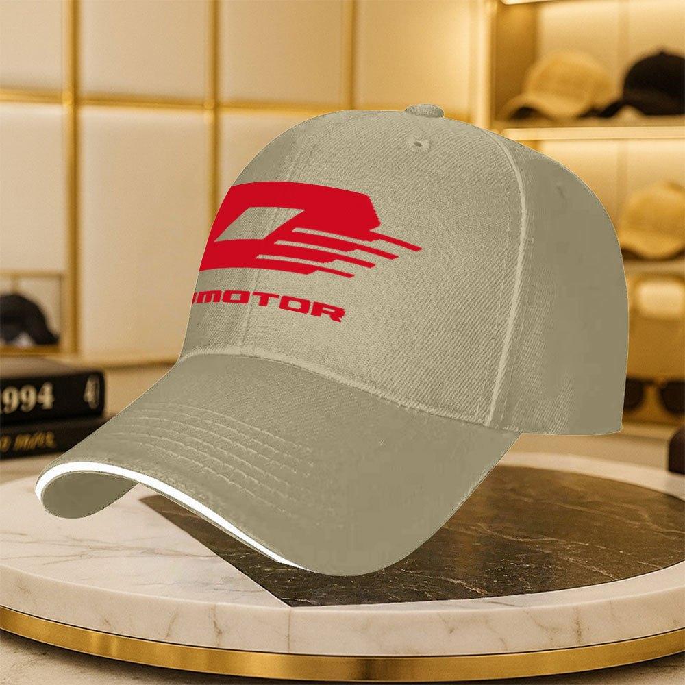 Qjmotor Baseball Cap Solid Color Lightweight Motorcar Print Classic Curved Brim Hand Washable