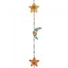 Multi Colored Hanging Moon & Star With Bell