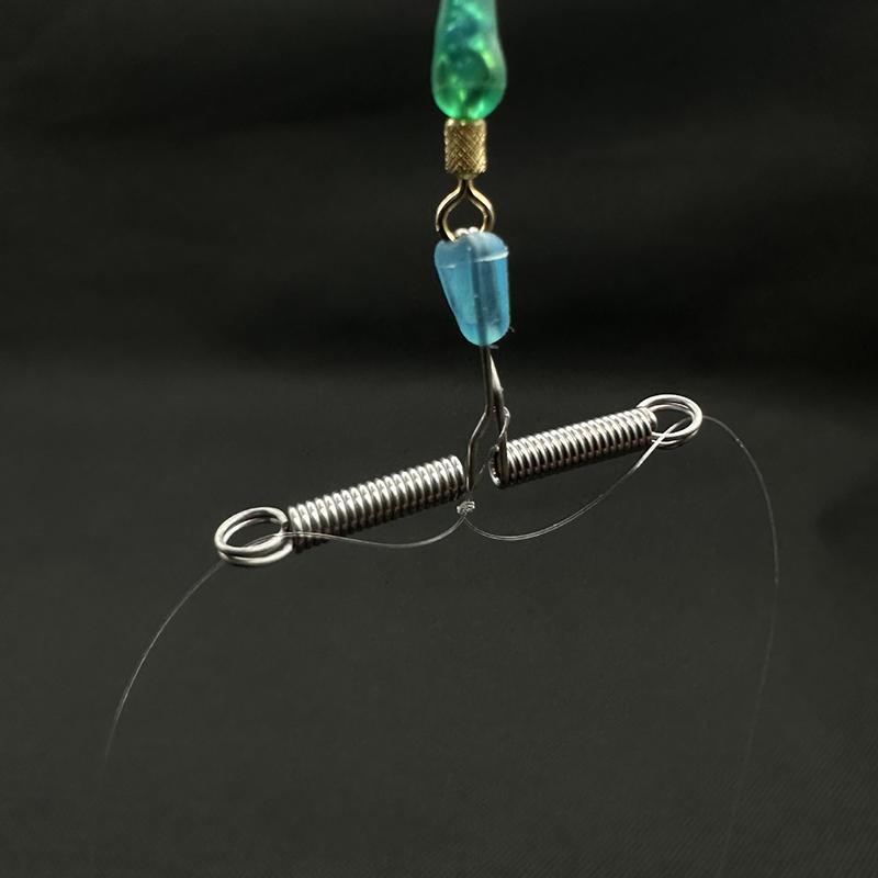 Пружинная вилка Быстрый крючок Разделитель лески Крючок Противозакручивающий отцеп Пружинные рыболовные снасти Аксессуары для дикой рыбалки