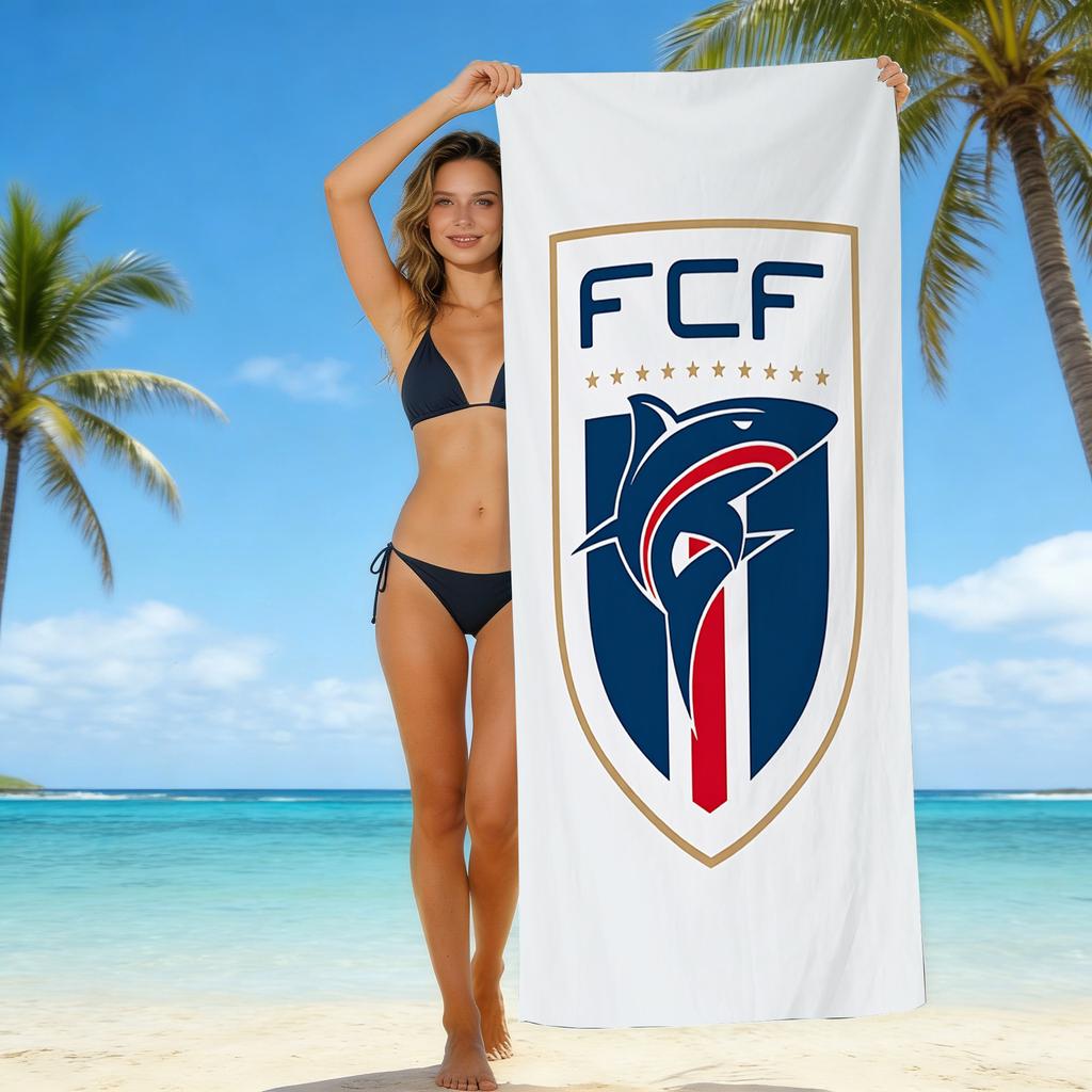 Football Printed Microfiber Beach Towel Quick Dry Absorbent Bath Towel For Seaside Swimming