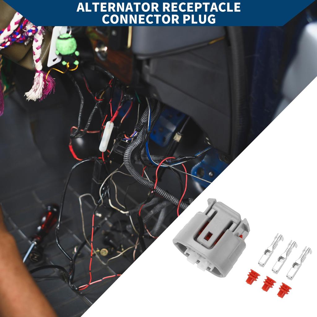 Hihaha Toyota Compatible Alternator Power Connector Plug / Inner Female Wire Terminal Connector /