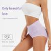 High Waist Women's Panties Lace Women's Large Size Panties Solid Color High-waisted Triangle Pants Underwear Briefs