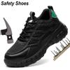 Lightweight Sports Shoes Work Boots Puncture-Proof Safety Shoes Men Steel Toe Shoes Security Protective Shoes Indestructible
