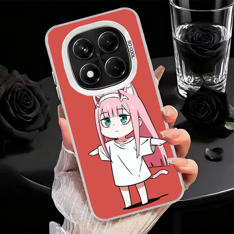 Чехол для телефона Zero Two 02 Кавайный Милый Мягкий для Xiaomi Redmi Note 13 14 15 Pro Plus 12S 12 11S 11 11T 10S 10 Ударопрочный Задняя крышка S