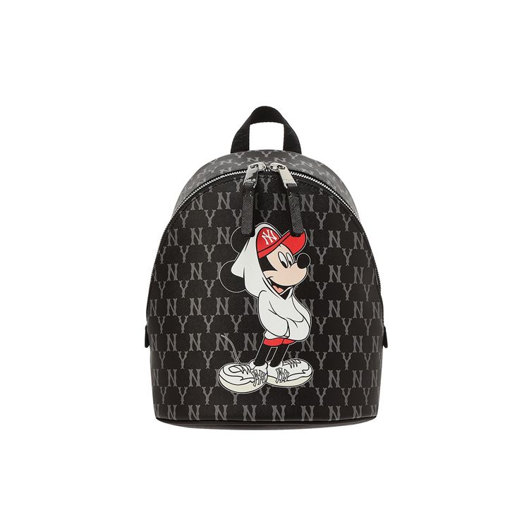 MLB Рюкзак X Disney Винтажный с принтом по всей поверхности NY Yankees Унисекс Рюкзак Бежевый Черный 32BGK1011