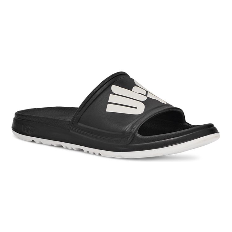 UGG Men's Logo Slide Sandals Comfort Casual Slip On Sandals 1129111-BLK