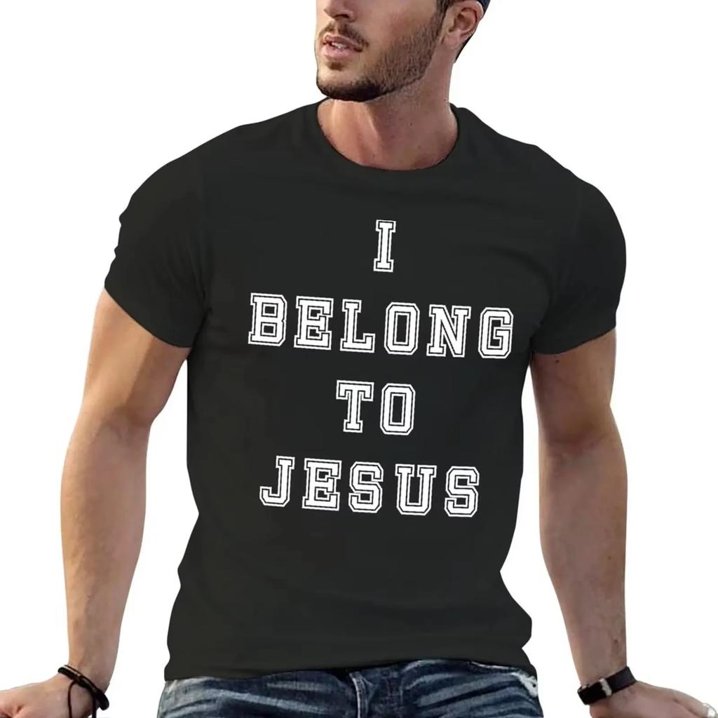 Unisex T Shirt New Kaka I Belong To Jesus Letter Top Boys Tee Clothing Streetwear Loose Casual Short Sleeve Trendy Unisex