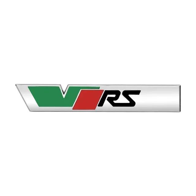 AFQ3 3D Металлический Логотип Значок VRS Багажник Автомобиля Передняя Решетка Эмблема Для Skoda Fabia 1 MK1 Octavia 2 3 4 A7 A5 Superb RS VRS Наклейка Аксессуары