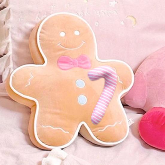 Пряничный человечек плюшевая кукла подушка мягкая милая рождественская декоративная подушка для домашнего дивана-кровати