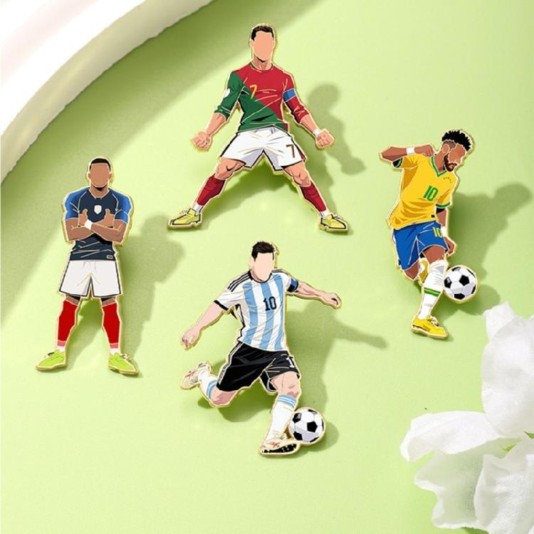 Trendy Sports Enthusiast Accessory Alloy Craft Soccer Brooch For Everyday Use
