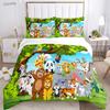 Jungle Animal Cute Casal All Season Duvet Cover Comforter Bedding Sets Soft Quilt Cover and Pillowcases Single/Double/Queen/King