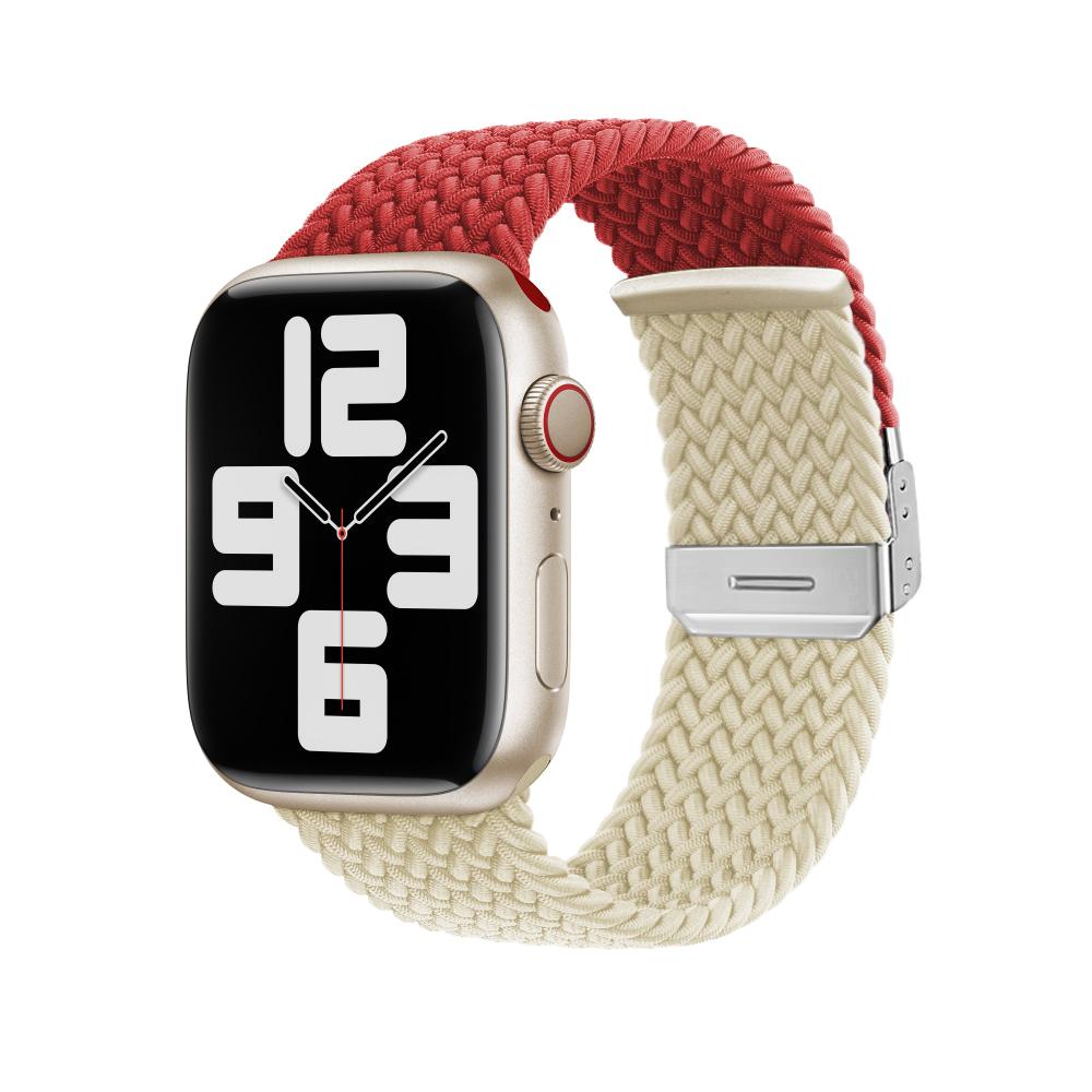 Плетеный нейлоновый ремешок для Apple Watch Band Ultra 10 9 8 7 49 мм 46 мм 45 мм 44 мм Регулируемый браслет 6 5 4 SE 41 мм 42 мм 40 мм Correa