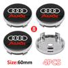 4Pcs 56mm Wheel Rim Hubcap Identity Overlay For Audi RS  B8 B9  S A3 8V A4A6 C7 C6 A5 Q3 Q5 Q7 A1 Motorsport Tuning Accessory