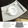 Nordic fan-shaped cloth pattern leather placemat, anti-scalding and heat insulation mat, household environmentally friendly ins style placemat