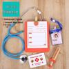 Kids' Wooden Doctor & Nurse Role Play Toy Set with Stethoscope