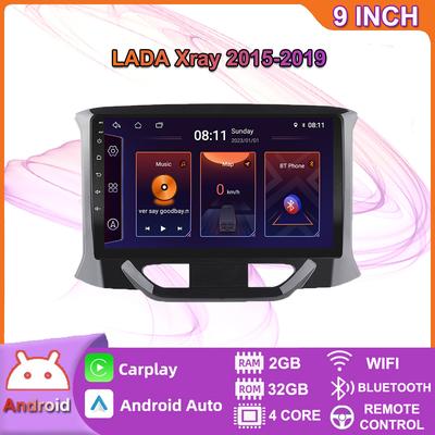 9-дюймовый Android Carplay для LADA Xray 2015-2019, автомобильный радиоприемник, мультимедийный видеоплеер, GPS-навигация, WIFI, 2 + 32 ГБ