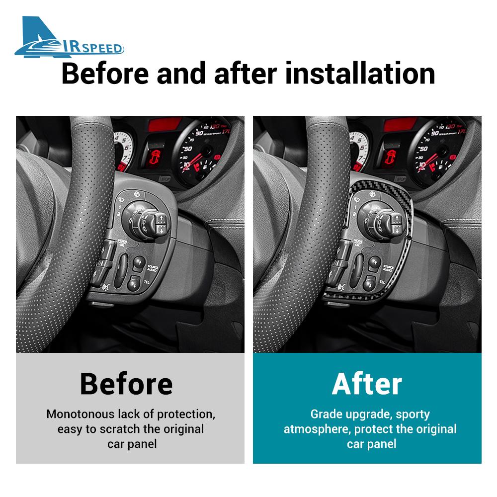 Наклейка из настоящего мягкого углеродного волокна для Renault Clio 3 2006 2007 2008 2009 2010 2011 2012 Интерьер Рамка кнопки рулевого колеса автомобиля
