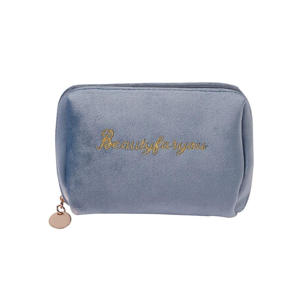 Косметички Beauty Velvet Travel Solid Color Storage Bags Cosmetic Bag