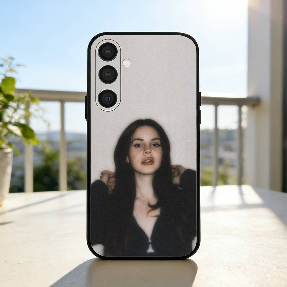 Чехол для телефона L-Lana D-Del R-Rey Singer для Samsung A73,72,71,A52,51,40,41,A22,A32,31,A13, Мягкий черный корпус
