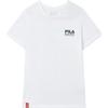 Fila X Magic Stick Логотип Спортивный Повседневный Простой Трикотажная Футболка с Коротким Рукавом и Круглым Вырезом Женские Топы Стандартный-Белый F11W339101F-WT
