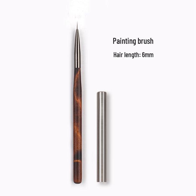 Набор кистей для нейл-арта из сандалового дерева: Круглые и плоские гелевые кисти, лайнеры, инструменты для градиента, кружева и точечной росписи